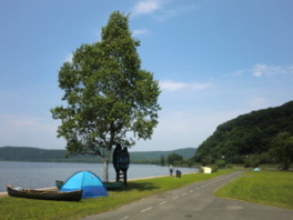 網走湖の景色を眺めながらゆったりとキャンプ