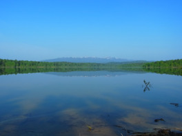人造湖として日本一の広さを誇る朱鞠内湖