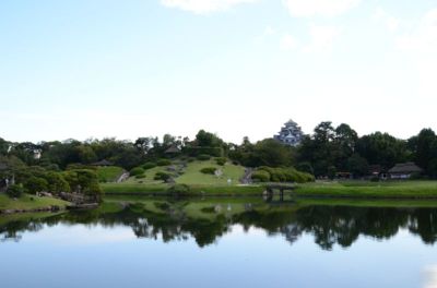 岡山城を望む景観も見事の一言に尽きる