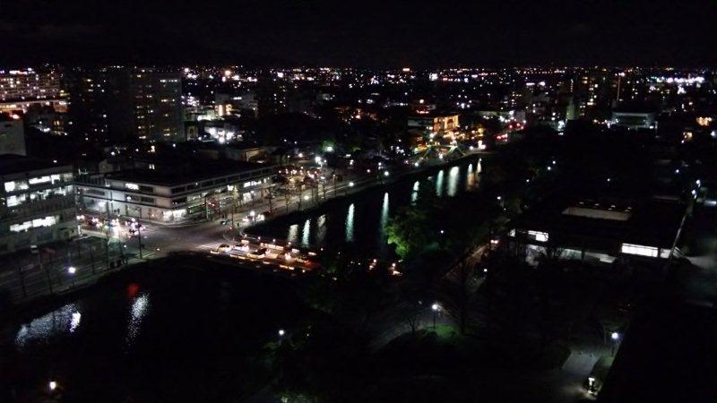 展望ホールから見た東方面の夜景