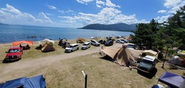 琵琶湖を眼前にキャンプが楽しめる
