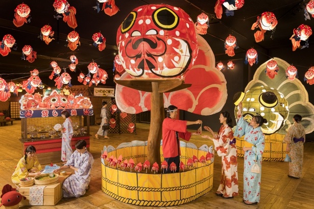 涼しい屋内で夏祭り気分を満喫
