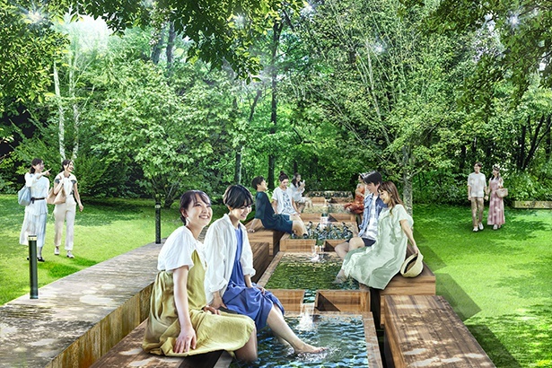 軽井沢「星野温泉 トンボの湯」で足水浴