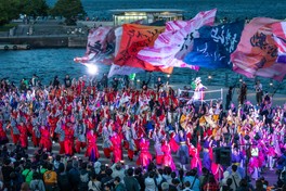 踊り手も観客も一体となって盛り上がる横浜の一大イベント
