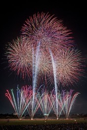 色鮮やかな花火が夜空を埋め尽くす瞬間