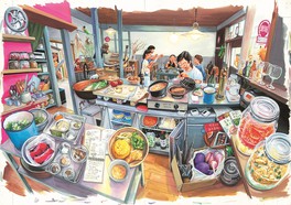 「やっぱり・しごとば(ブロンズ新社)」料理研究家　絵本原画