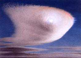 岩橋英遠『彩雲』、紙・岩絵具、1979年　北海道立釧路芸術館蔵