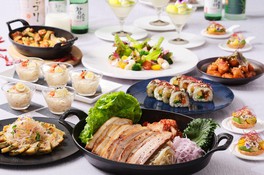 発酵食品や野菜をふんだんに使用したヘルシーな韓国料理を、コース仕立てで楽しめるビアガーデン
