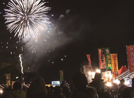 年が明けた瞬間には、横須賀の夜空に花火が打ち上がる