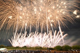 黄金の光が夜空を埋め尽くすフィナーレ