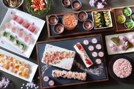 春の味わいが楽しめるメニューが並ぶ