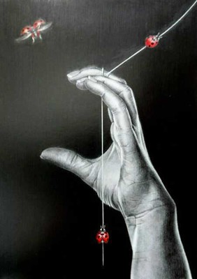Hiromi Sato Solo Exhibition by pencil drawing