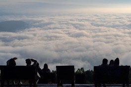 標高1600mの展望台から望む雲海