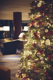 フロント前ロビーに存在感のあるクリスマスツリー※イメージ画像