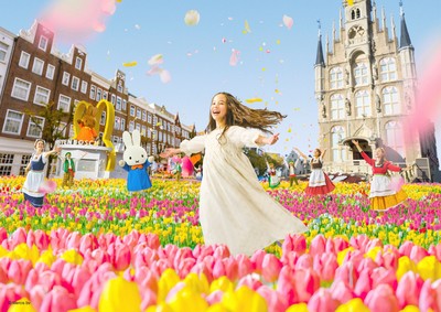 ハウステンボスが春の花に彩られる