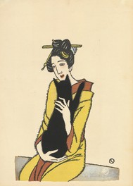 黒猫を抱く女　1920年