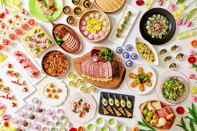 春の食材を使用した華やかなランチブッフェ