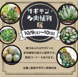 サボテン 多肉植物展 島根県 の情報 ウォーカープラス