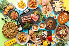 肉やシーフードのグリル料理をメインとしたランチブッフェ