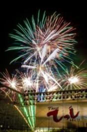 趣向を凝らした花火が夏の夜空を彩る