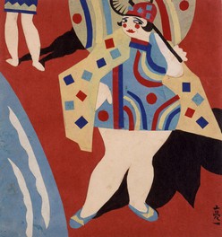 安本亮一「東京パック」原画集より「ショウ・ウィンドーからぬけて来た女(張紙細工)」 1928年