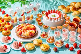 新鮮な夏いちご存分に味わえるスイーツブッフェ
