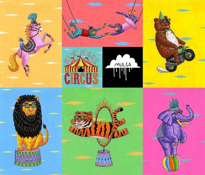 モルガ　MULGA インテリアアート　フラミンゴとパイナップルのアート モルガ MULGA インテリアアート フラミンゴとパイナップルのアート