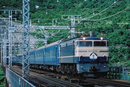 直流電気機関車の標準型となったEF65形の引く寝台特急「富士」/1978年 根府川