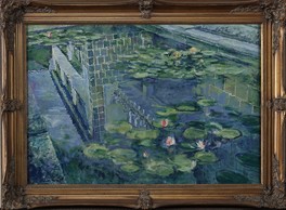 福田美蘭「モネの睡蓮」2002年　アクリル、画布(パネル貼)、額縁(既製品)