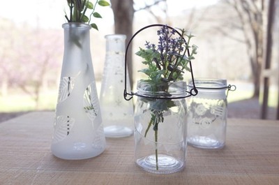 花瓶 サンドブラスト作品 （華麗なるサンドブラストガラスの世界