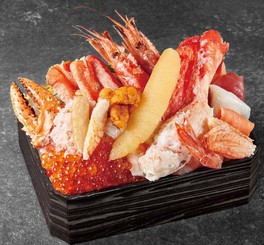 鮨龍儀/6種のかにの食べ比べプレミアム海鮮弁当(3780円) ※前半、実演、そごう横浜店限定