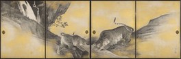 重要文化財 「遊虎図襖(16面の内)」 円山応挙筆　 天明7年(1787年)