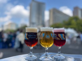 13タイプ、48種類のベルギービールがそろう