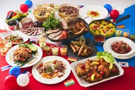 フランス、イタリア、スペイン、アメリカ、中国、韓国、インド、フィリピン、タイなどのメニューが集結