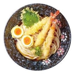 香川県「日の出製麺所」えび玉天ぶっかけうどん1188円