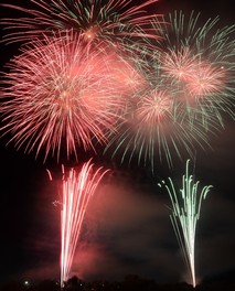 夜空に鮮やかな花火が一面に咲き誇るさまは圧巻だ