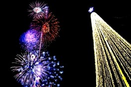 クリスマスの夜に1200発の花火と多彩な催しが行われるイベントを開催