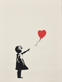 Banksy《Girl with Balloon》2004, Serigraph on paper