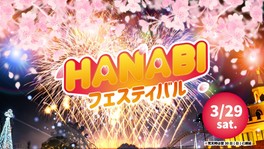 夜空を彩る華やかな花火がグリーンランドの夜を演出