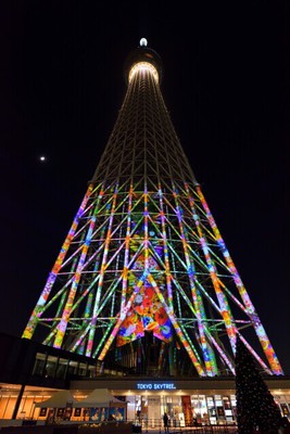 東京スカイツリー(R)のプロジェクションマッピング