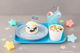 五条悟 × シナモロール ホワイトミルクバーガー(画像はセットメニューの場合)