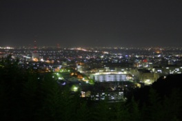 西部公園からは徳島市北部を照らす夜景を眺望できる