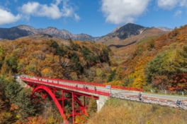 東沢大橋東側の展望台からの景色