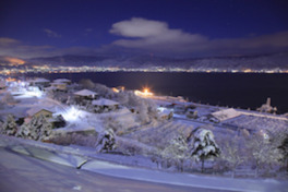 諏訪湖を中心とした夜景