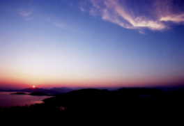 荘内半島紫雲出山の初日の出