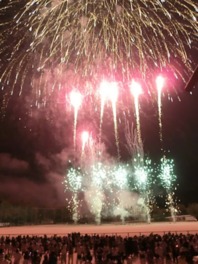 夜空一面を照らし出す花火は圧巻の一言