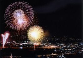 大迫力の花火が夏の夜空を彩る