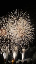 眼前いっぱいに広がる大迫力の花火に圧倒される