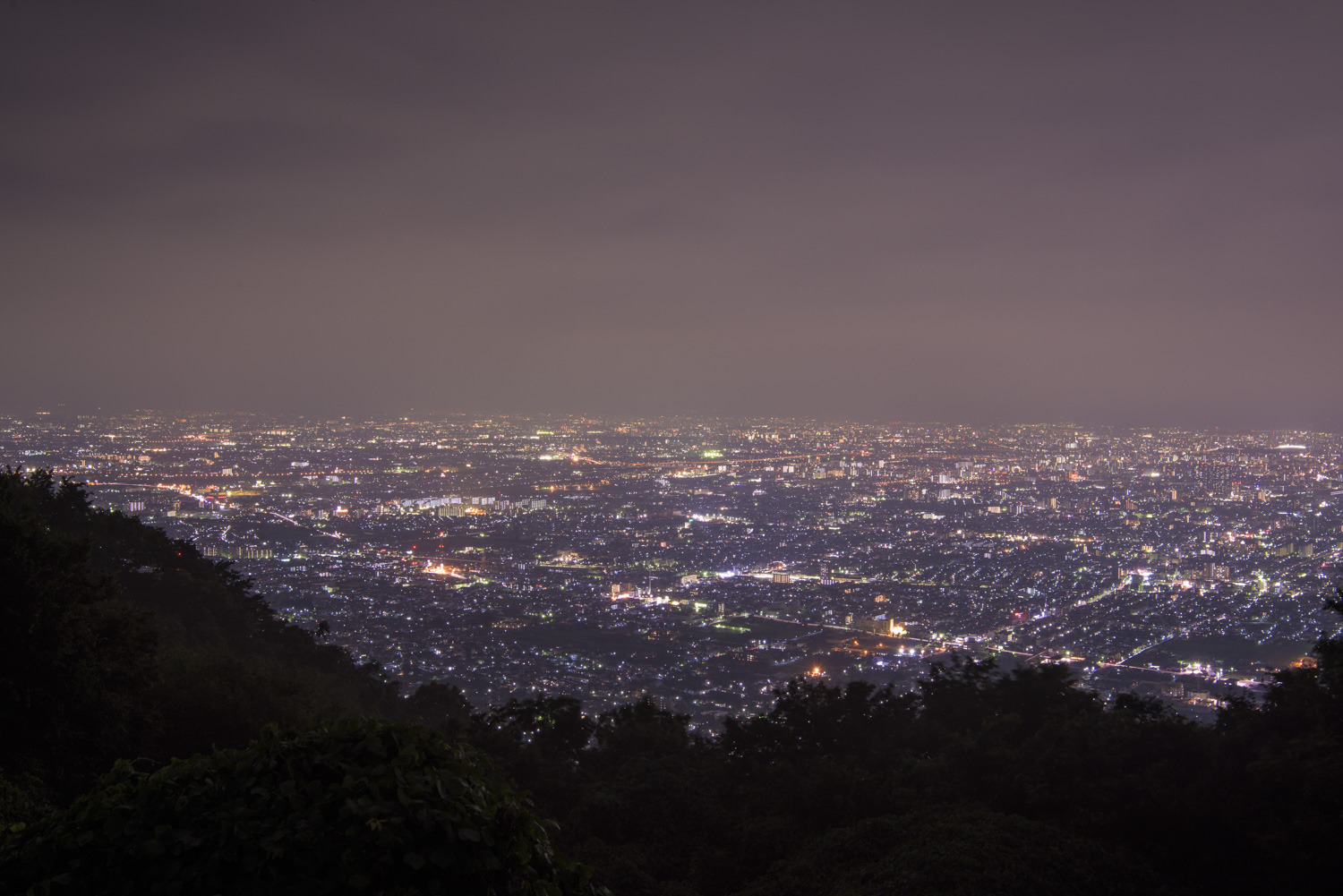 信貴生駒スカイライン 立石越駐車場から 夜景時間 Yakei Hours ウォーカープラス