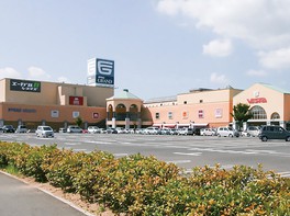 広い駐車場があるショッピングセンター